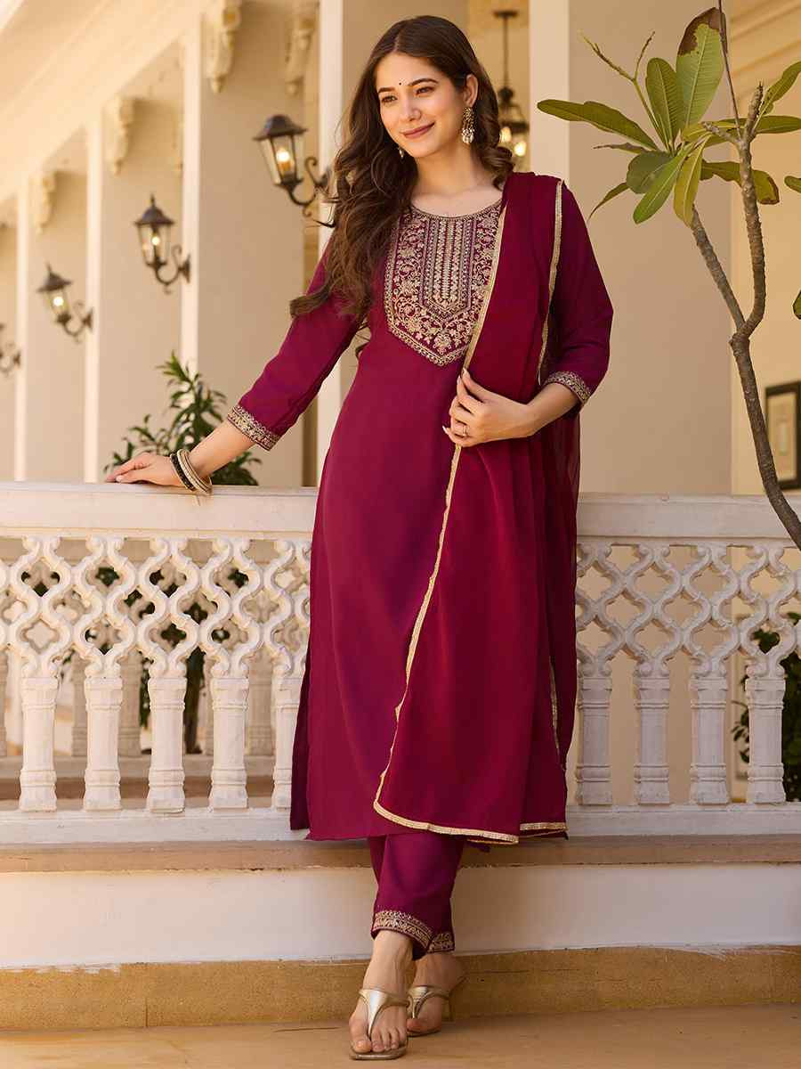 Green Rayon Embroidered Party Casual Ready Pant Salwar Kameez
