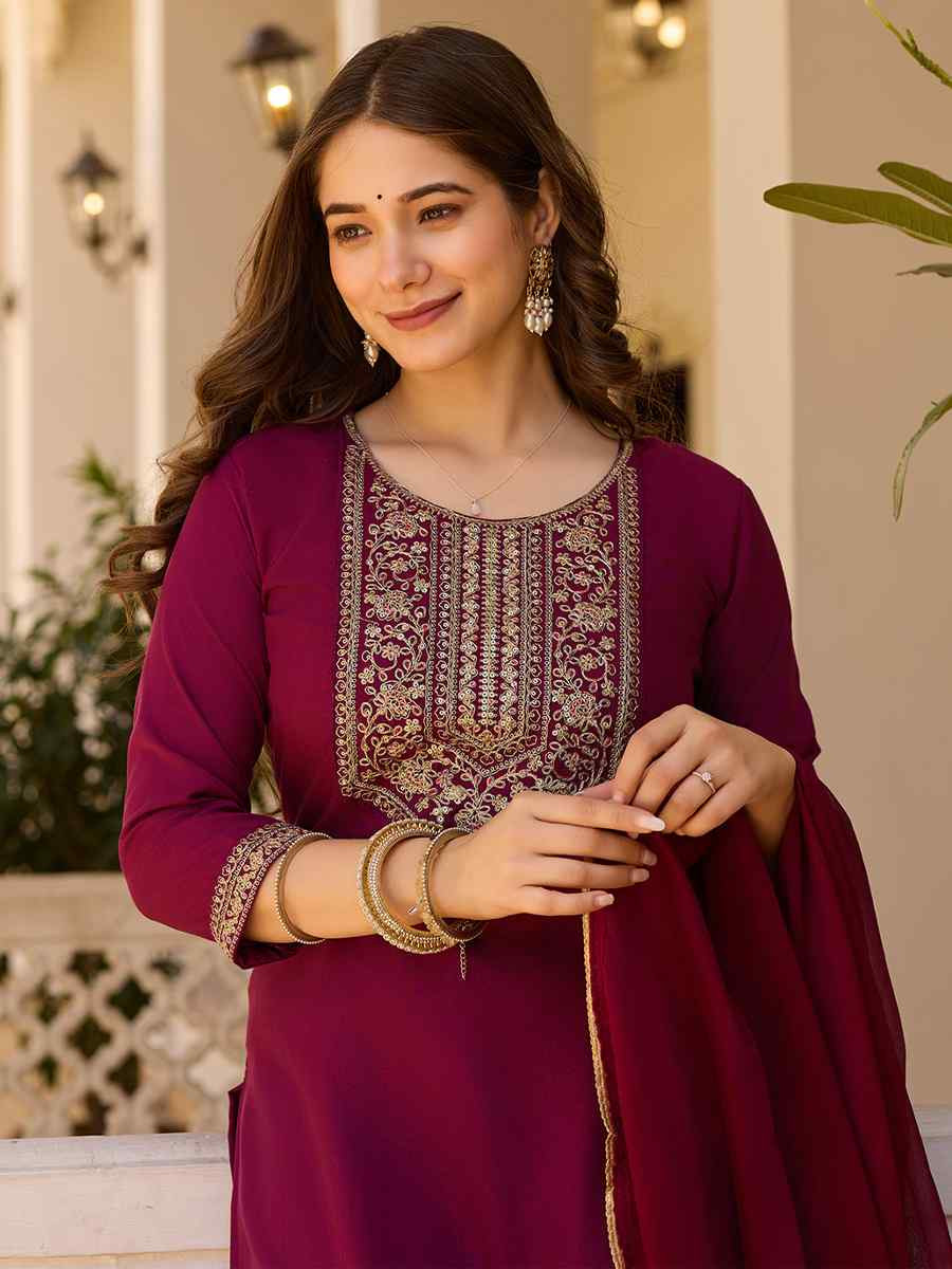 Green Rayon Embroidered Party Casual Ready Pant Salwar Kameez