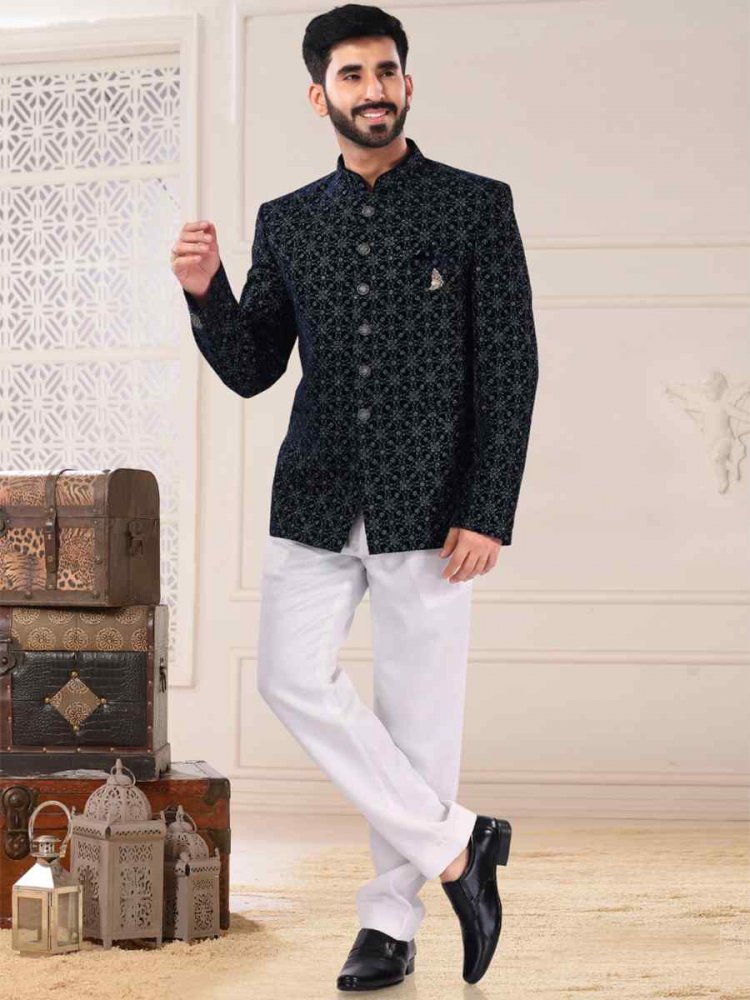 Green Silk Embroidered Festival Wedding Sherwani