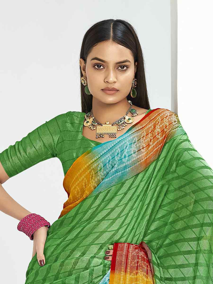 Green Silk Handwoven Festival Wedding Fancy Heavy Border Saree
