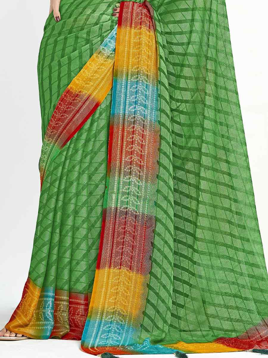Green Silk Handwoven Festival Wedding Fancy Heavy Border Saree