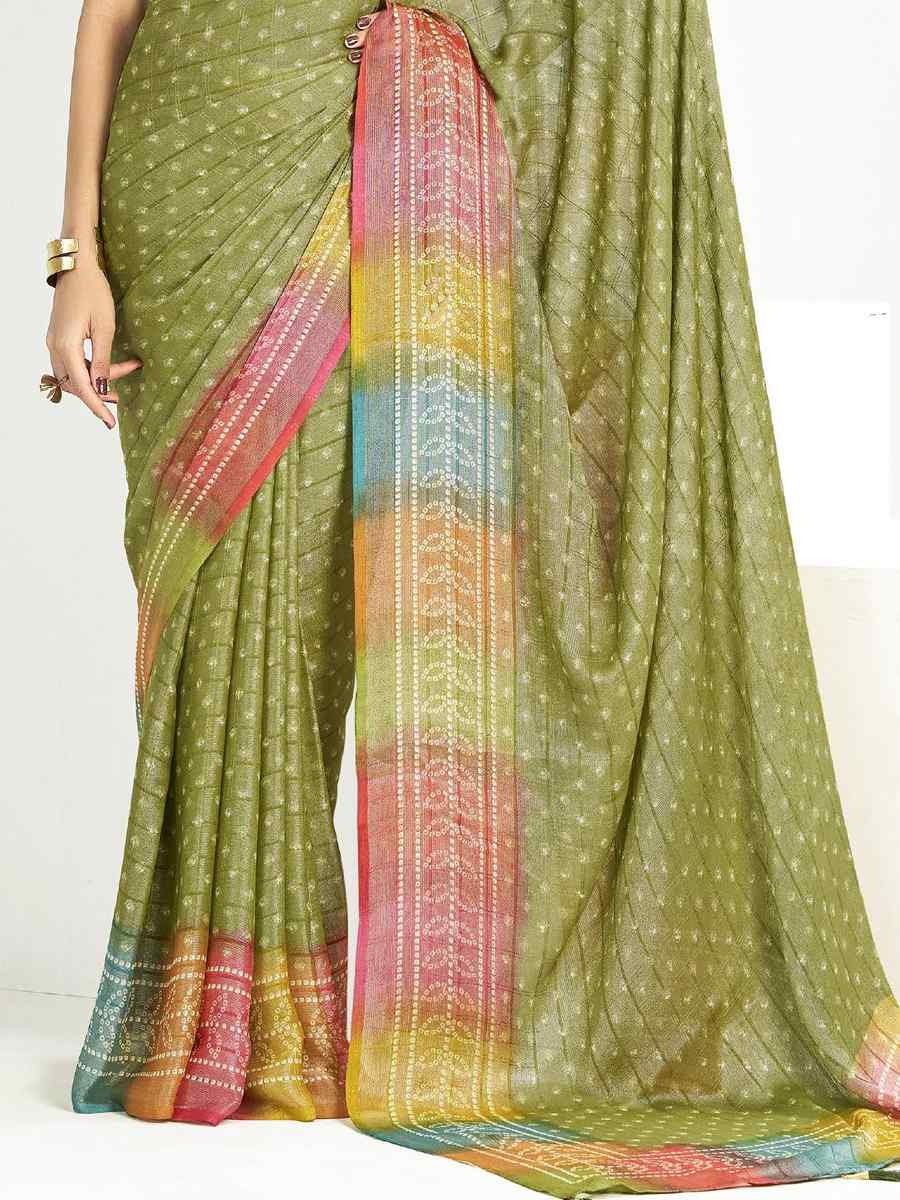 Green Silk Handwoven Festival Wedding Fancy Heavy Border Saree