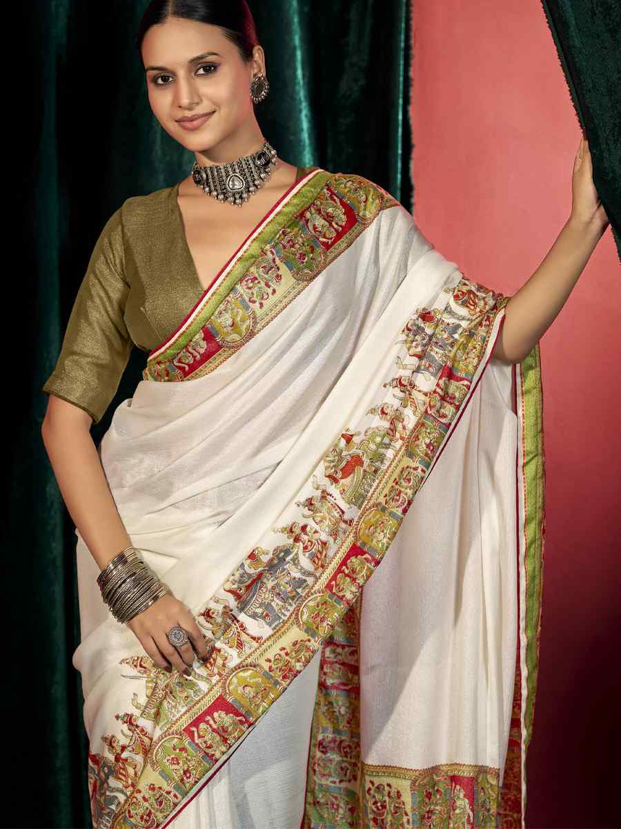 Green Silk Handwoven Traditional Bridal Reception Festival Wedding Fancy Heavy Border Saree