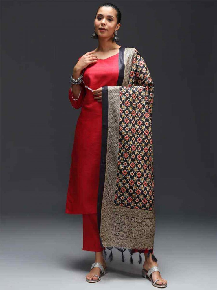 Green Silk Pasmina Printed Festival Casual Ready Pant Salwar Kameez