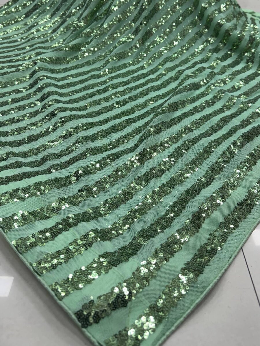 Green Silk Sequins Wedding Reception Party Festival Casual Heavy Border Sarees
