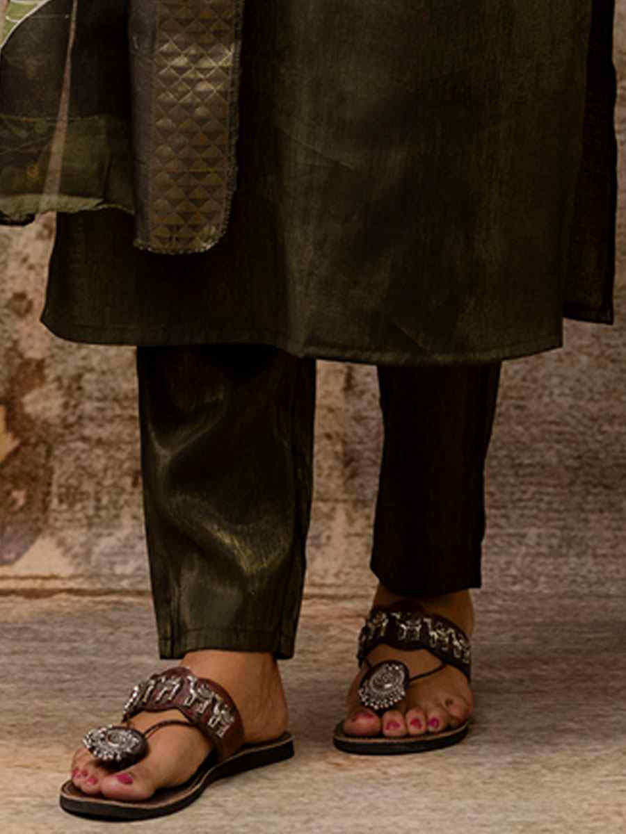 Green Simar Silk Embroidery Party Wedding Festival Casual Ready Pant Salwar Kameez