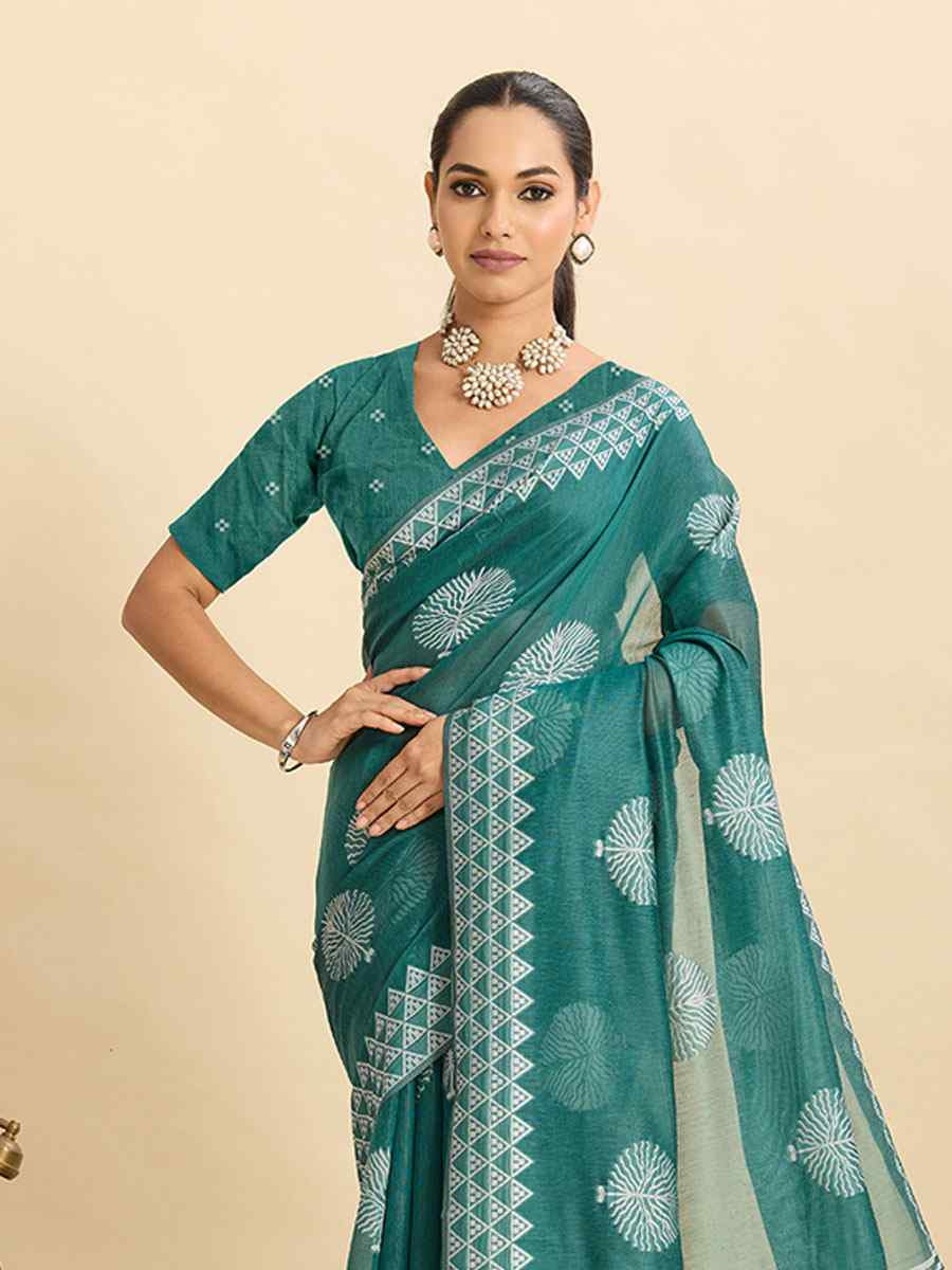 Green Soft Silk Zari Handwoven Bridal Reception Festival Wedding Fancy Heavy Border Saree