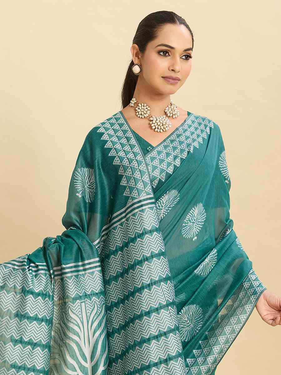 Green Soft Silk Zari Handwoven Bridal Reception Festival Wedding Fancy Heavy Border Saree