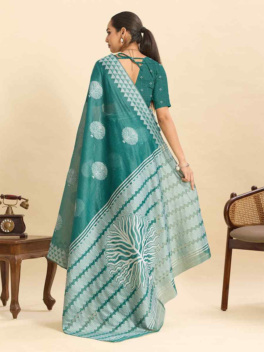 Green Soft Silk Zari Handwoven Bridal Reception Festival Wedding Fancy Heavy Border Saree