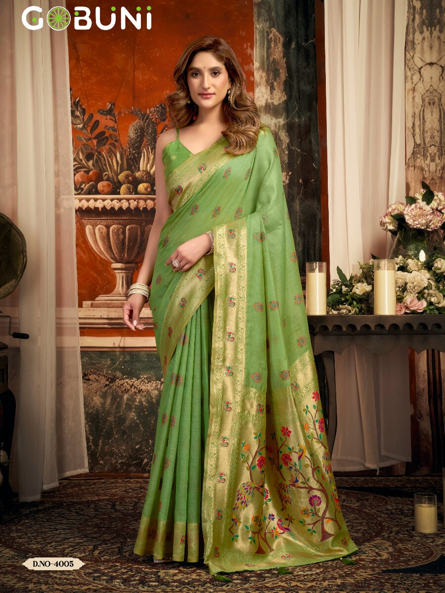 Green Superkota Paithani Zari Wedding Reception Party Festival Fancy Heavy Border Sarees