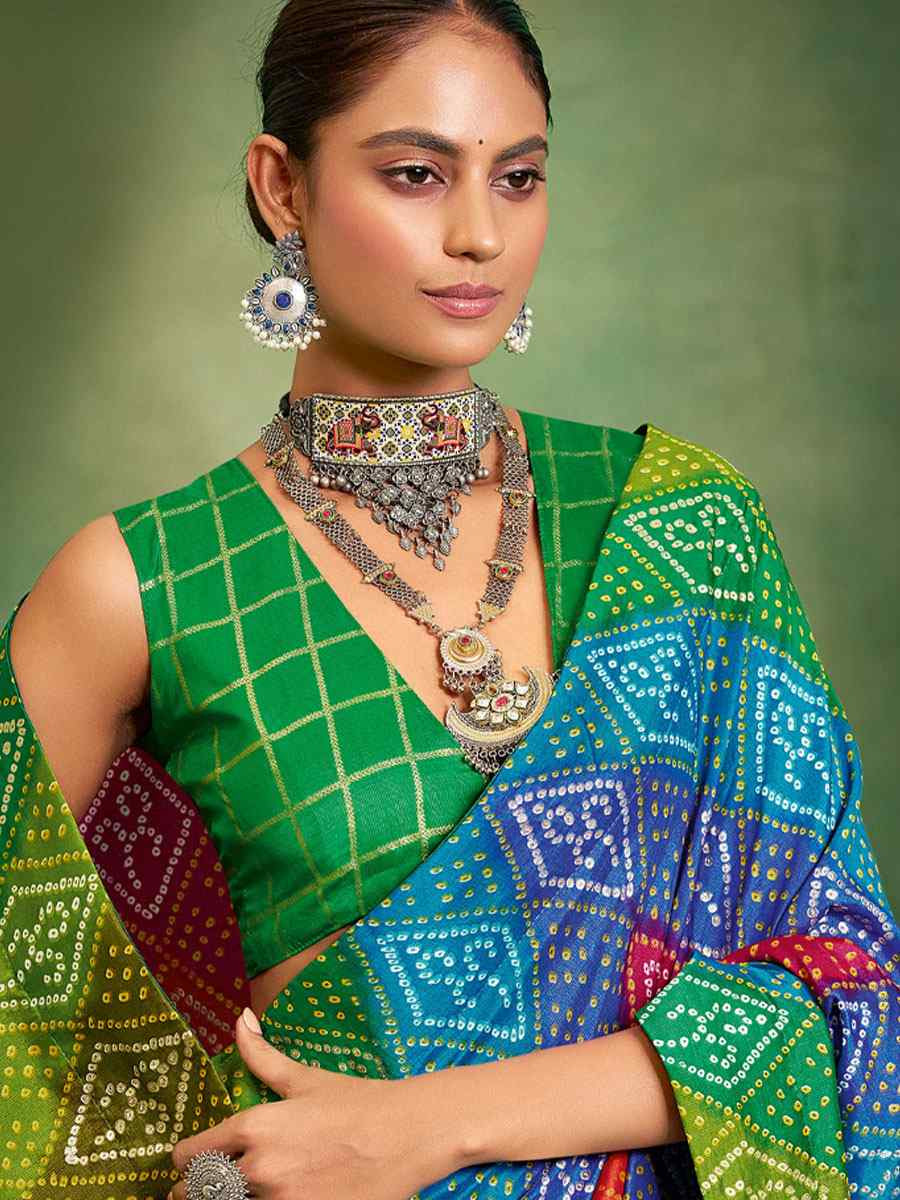 Green Velvet Tussar Silk Printed Causal Reception Festival Wedding Fancy Classic Style Saree