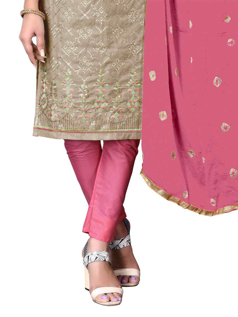 Grey Cotton Embroidered Festival Wedding Pant Salwar Kameez