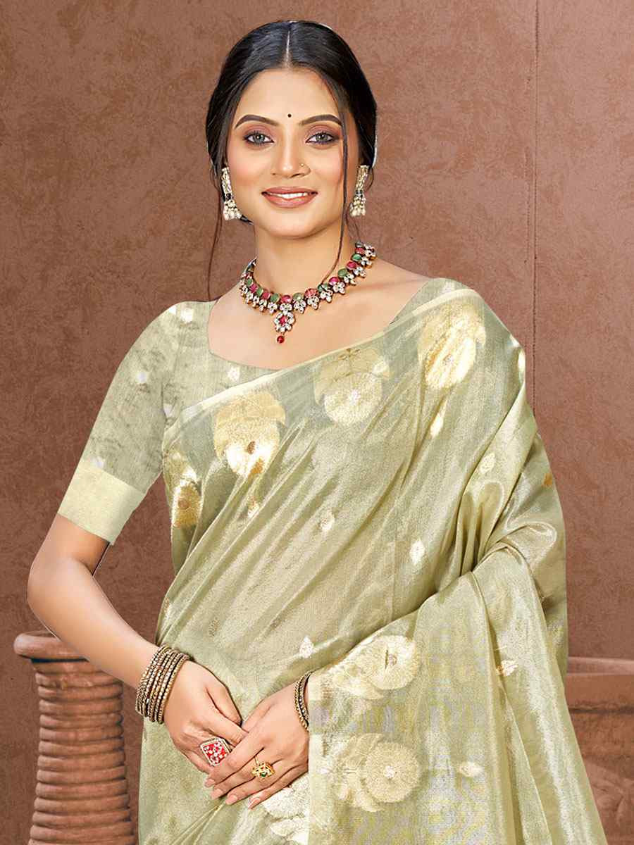 Grey Cotton Silk Handwoven Casual Festival Party Classic Style Sarees