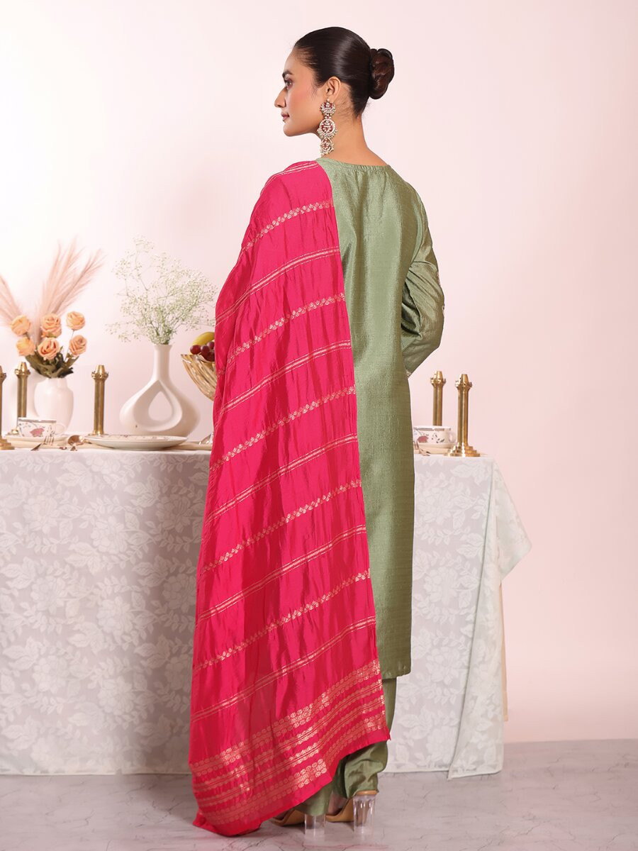 Grey Poly Silk Embroidery Sequins Wedding Party Festival Casual Ready Pant Salwar Kameez