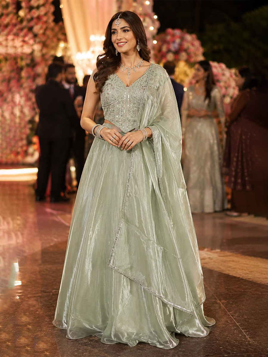 Grey Real Premium Fandy Silk Embroidery Zari Sequins Beads Work Wedding Reception Festival Ready Circular Lehenga Choli