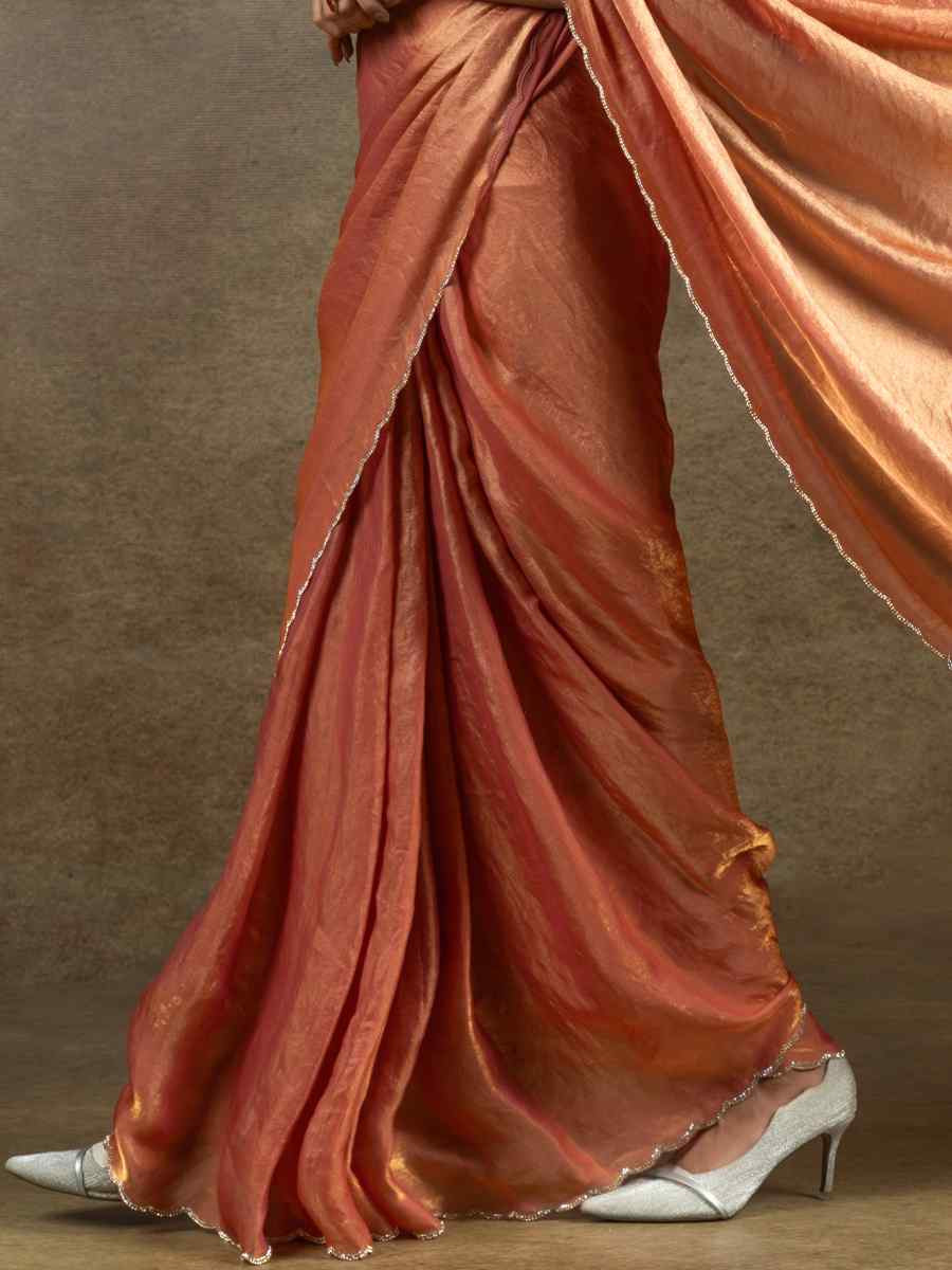 Grey Satin Silk Embroidered Festival Wedding Fancy Heavy Border Saree