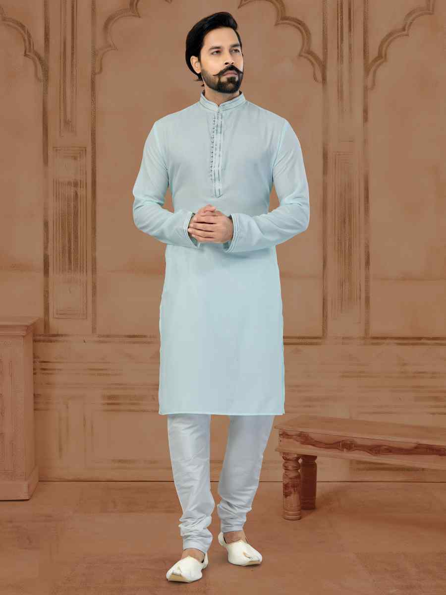 Grey Star Silk Printed Festival Kurta