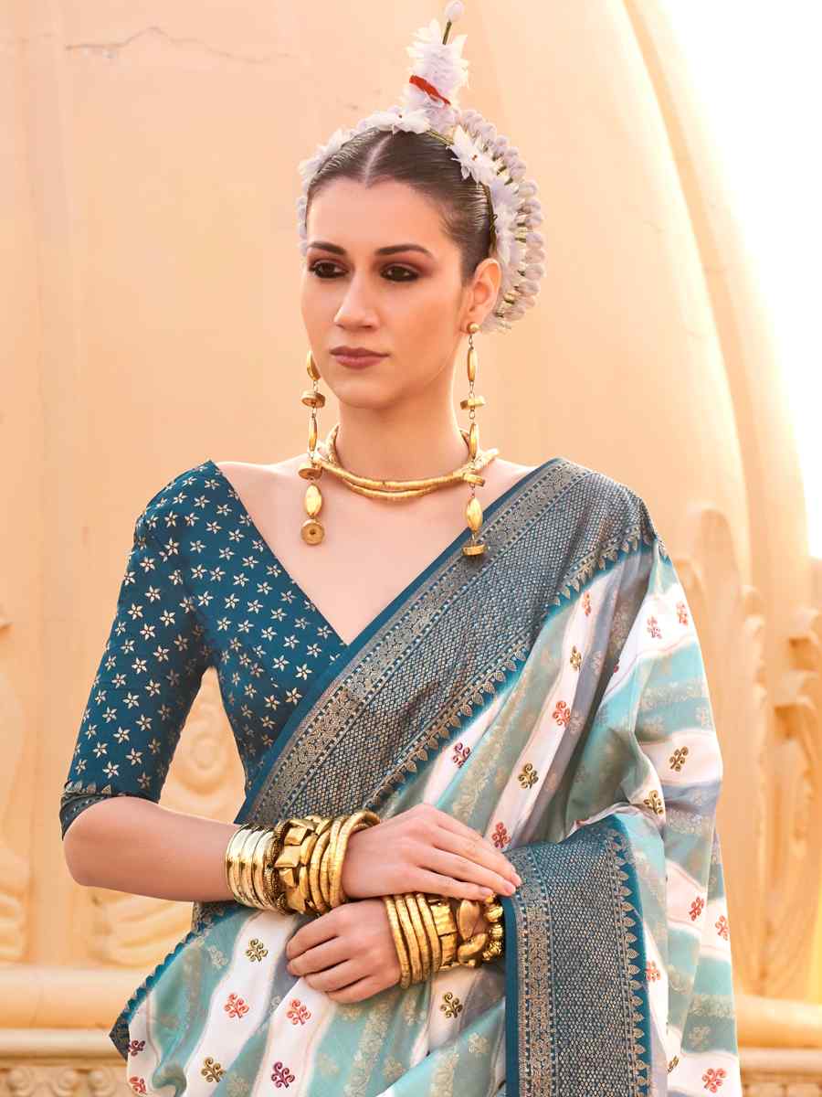 Grey Super Silk Handwoven Festival Casual Heavy Border Saree