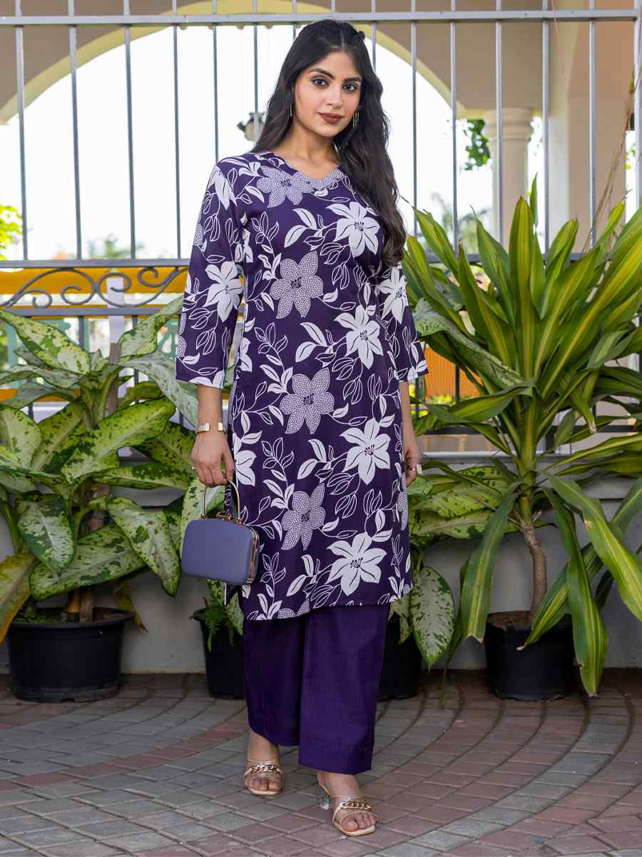 Jamun Cotton Blend Printed Festival Casual Kurti