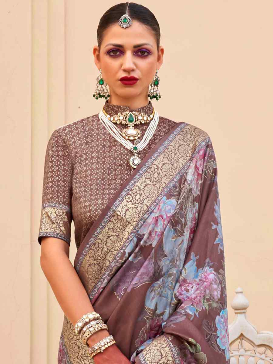 Lavender Super Silk Handwoven Festival Casual Heavy Border Saree