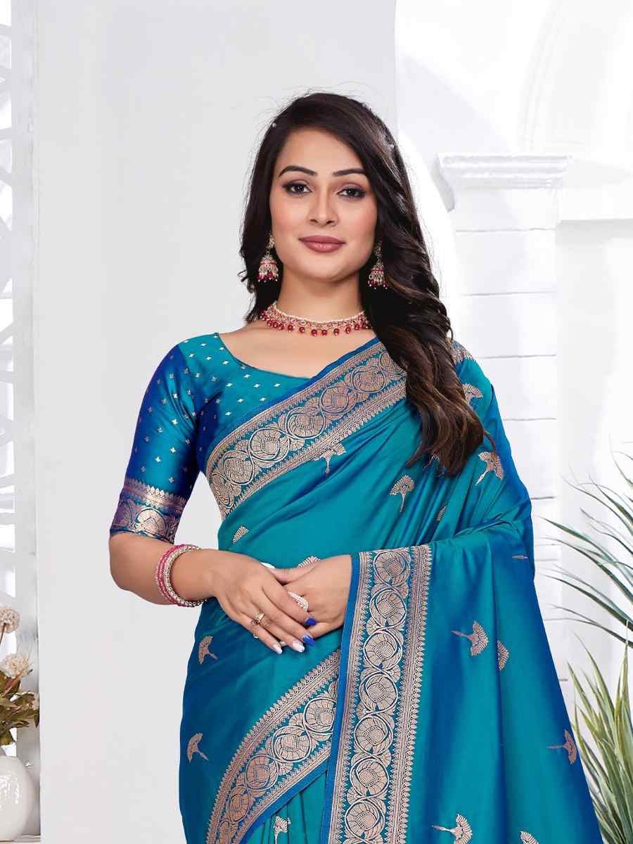 Lemon Yellow Silk Handwoven Festival Wedding Fancy Heavy Border Saree