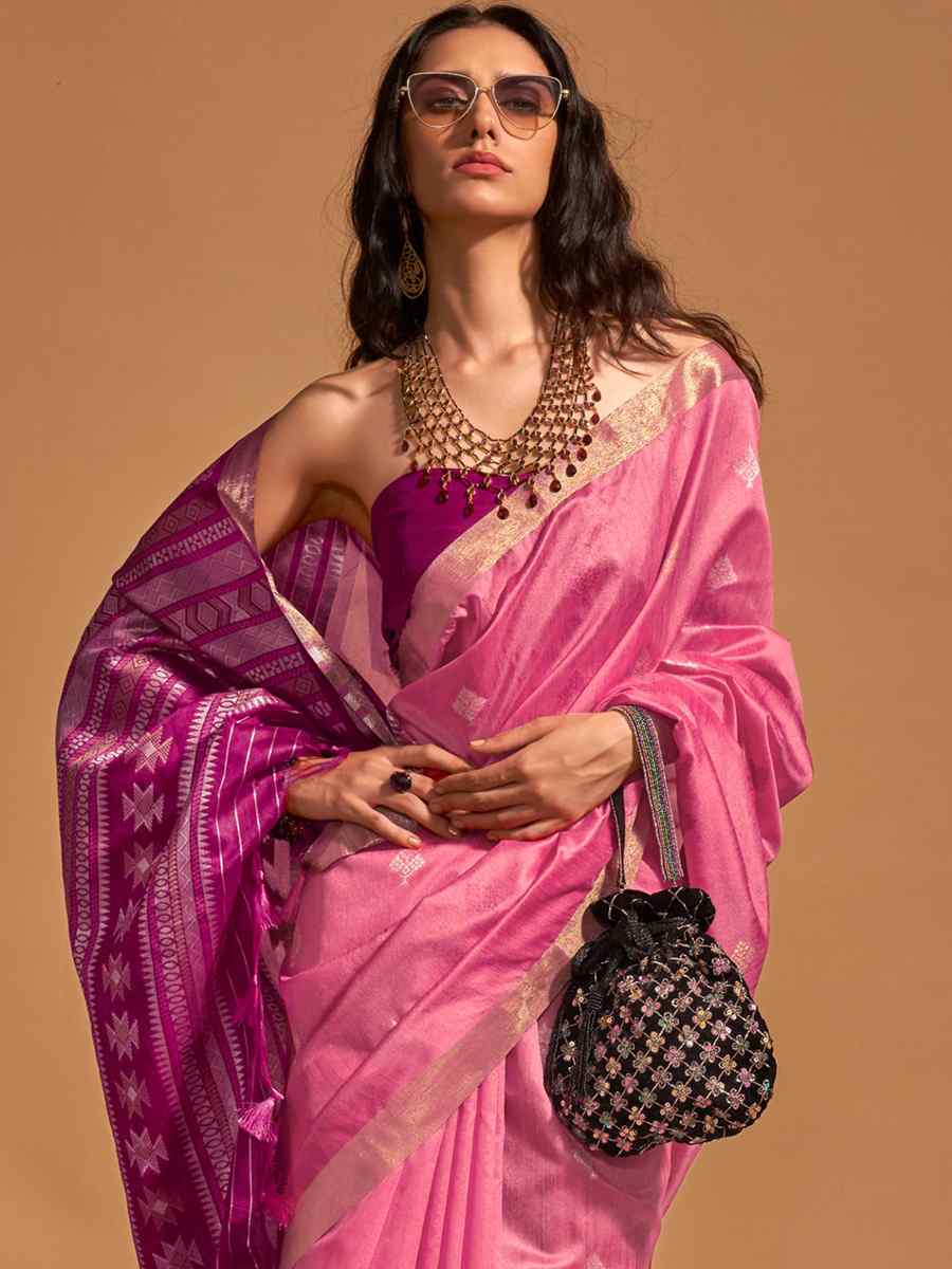 Levender Handloom Silk Handwoven Casual Festival Classic Style Saree