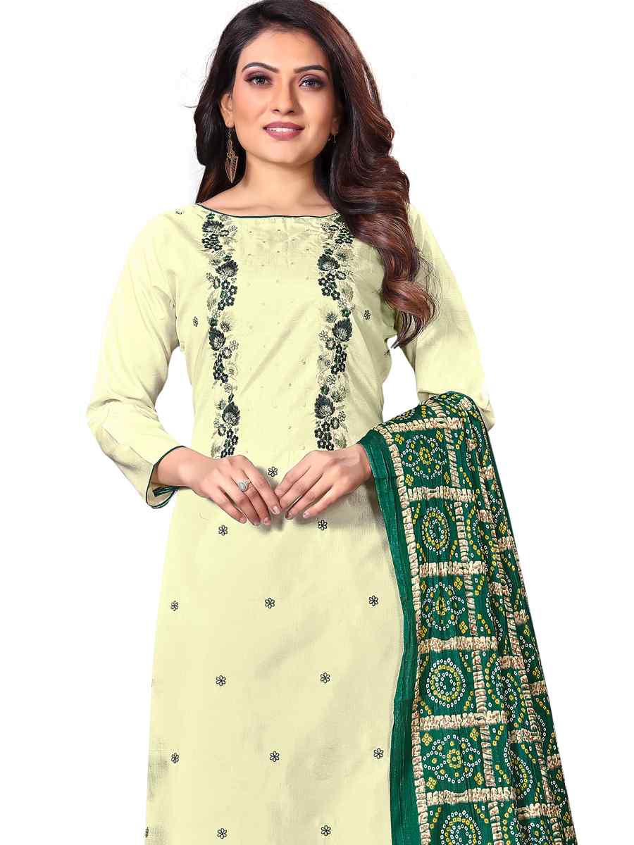 Light Lemon Parampara Silk Embroidered Party Festival Pant Salwar Kameez