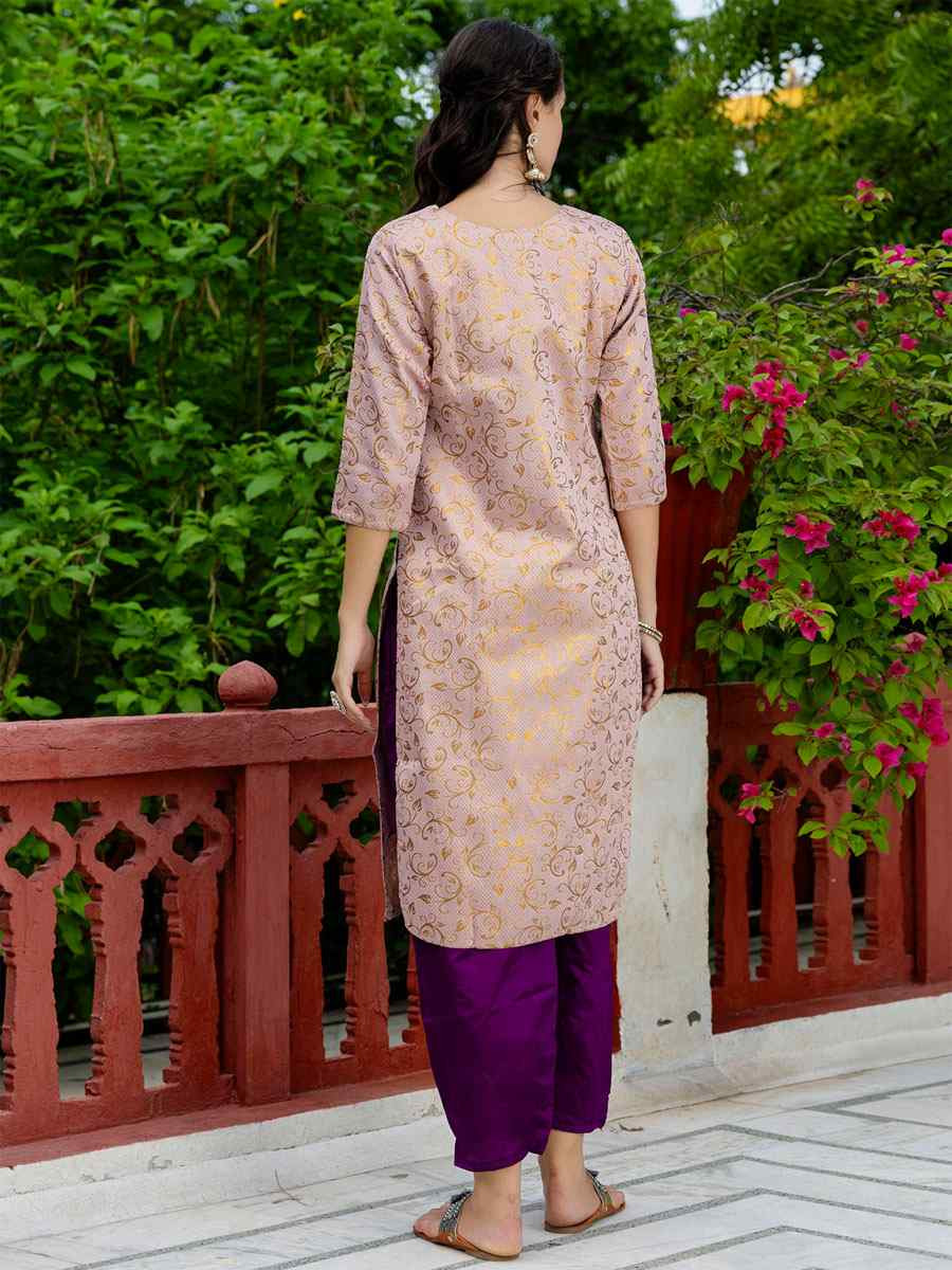 Light Pink Cotton Silk Printed Party Wedding Festival Casual Ready Pant Salwar Kameez