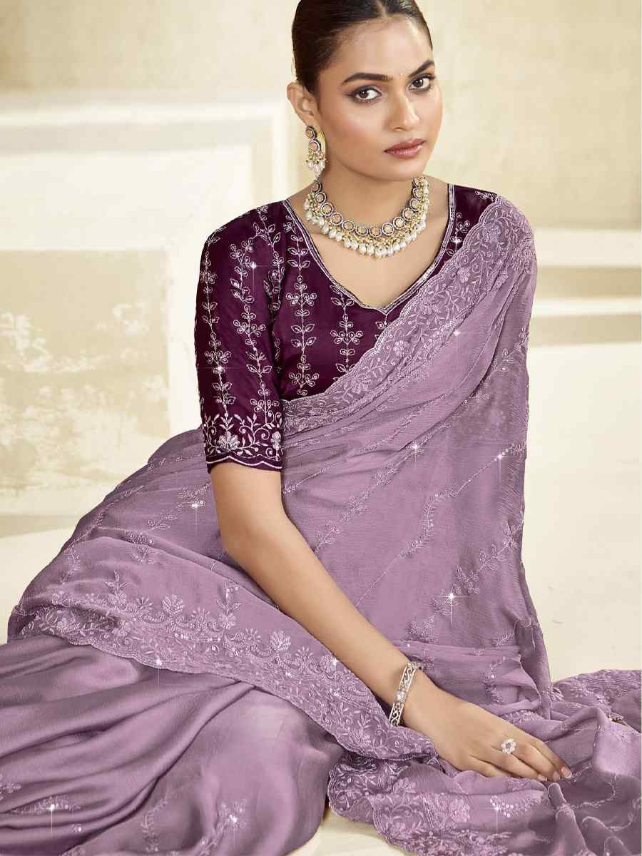 Light Pink Silk Embroidery Traditional Bridal Reception Festival Wedding Fancy Heavy Border Saree