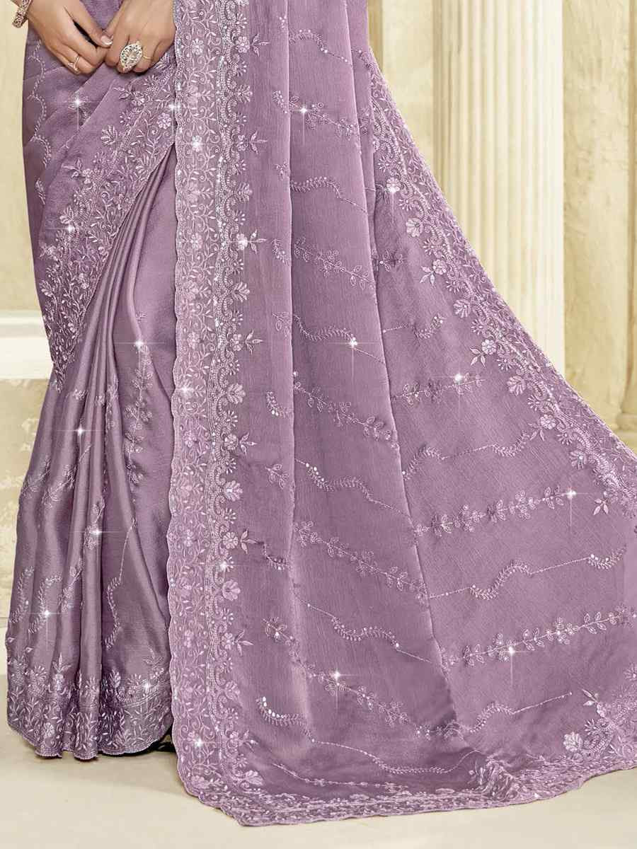 Light Pink Silk Embroidery Traditional Bridal Reception Festival Wedding Fancy Heavy Border Saree