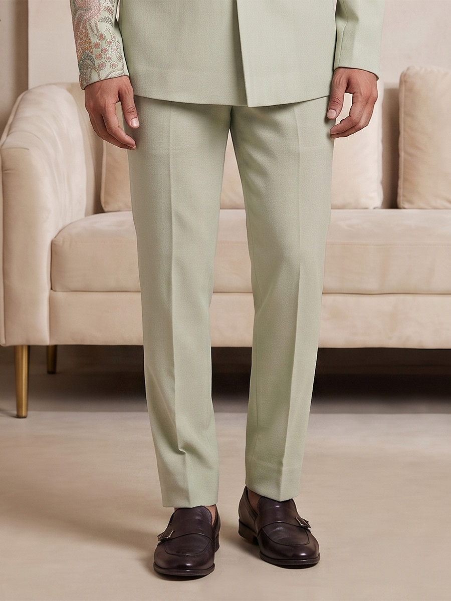 Light Pista Pure Lachka Embroidery Wedding Party Festival Casual Groom Ready jodhpuri suit