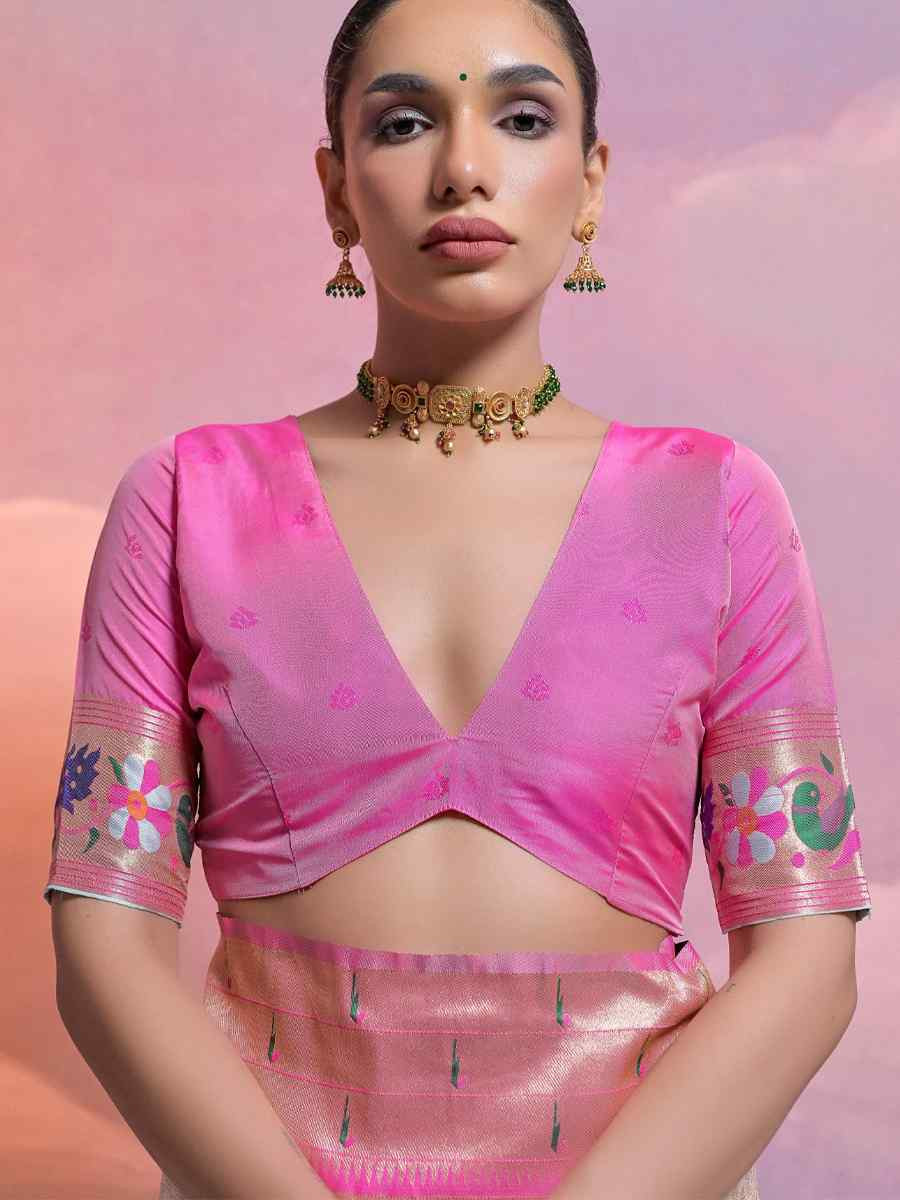 Light Pista Soft Banarasi Silk Kanjivaram Party Bridal Reception Festival Wedding Fancy Heavy Border Saree