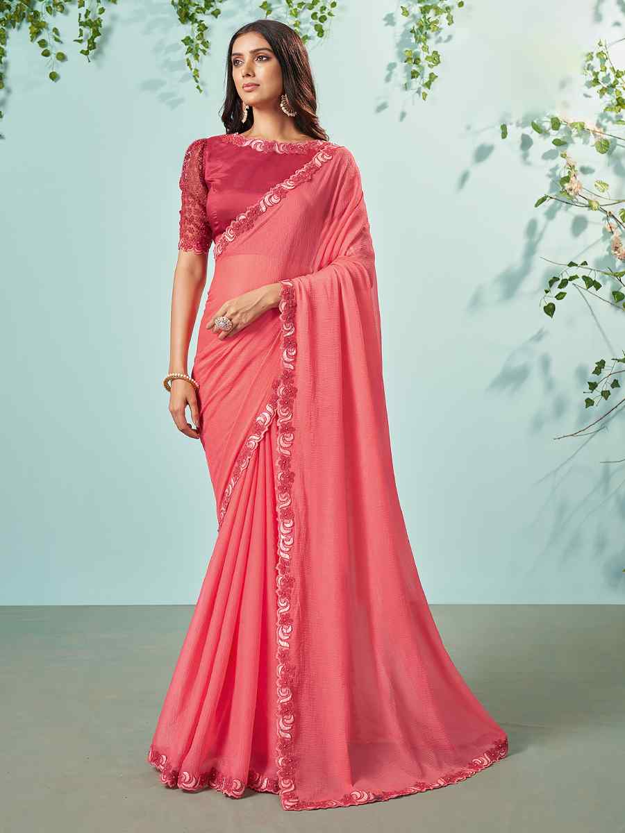Buy Grey Sequins Shimmer Saree - Koskii