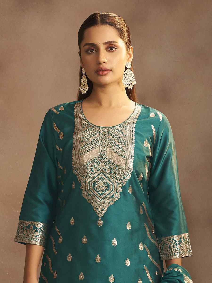 Lilac Art Silk Embroidery Party Festival Casual Ready Pant Salwar Kameez