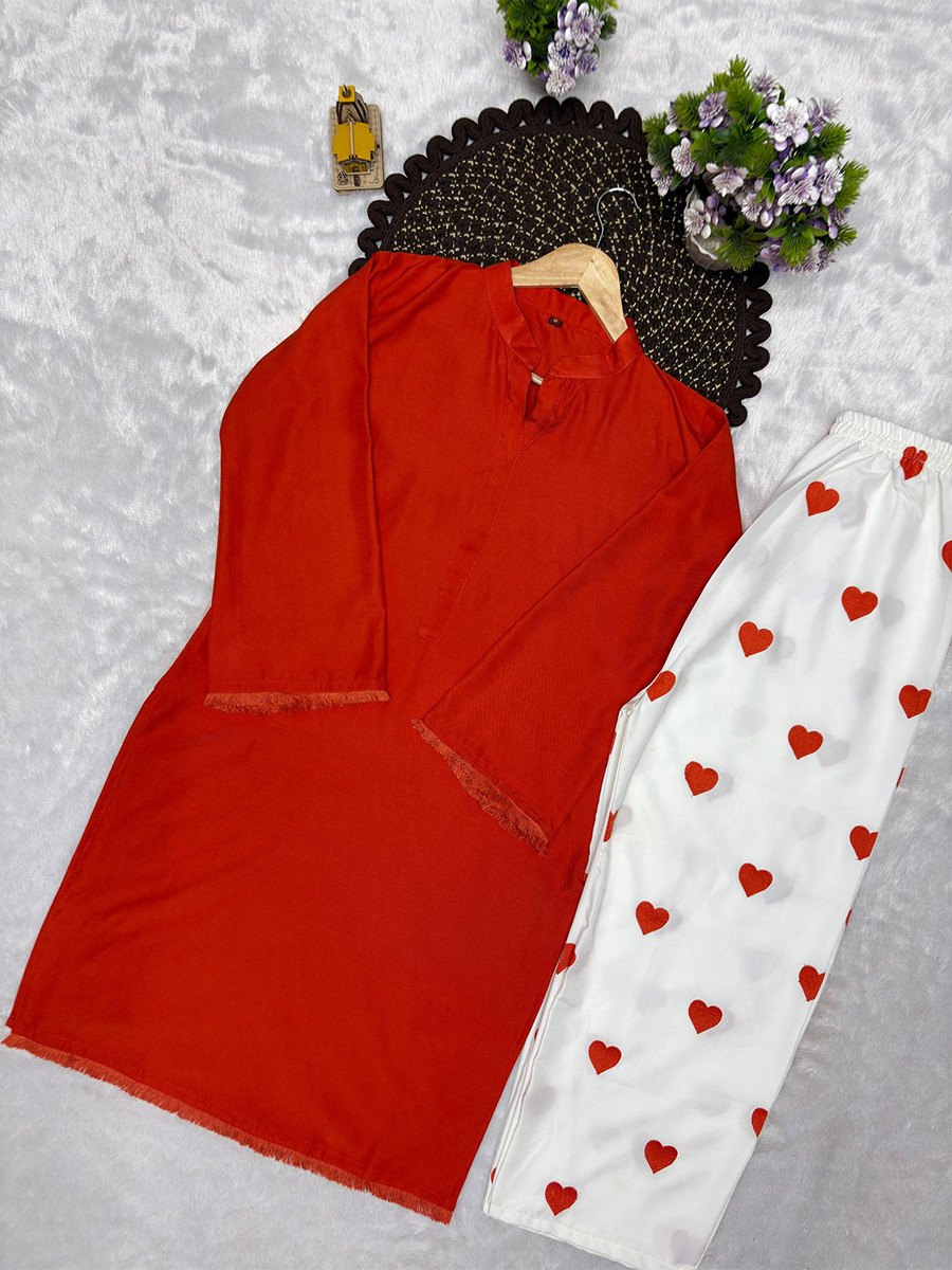 Magenta Heavy Rayon cotton Plain Lace Work Wedding Party Festival Casual Ready Kurti Bottom Women Wear
