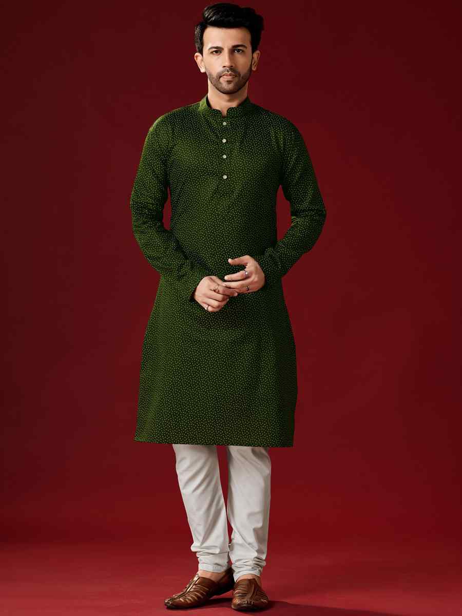 Mahendi Cotton Printed Festival Kurta