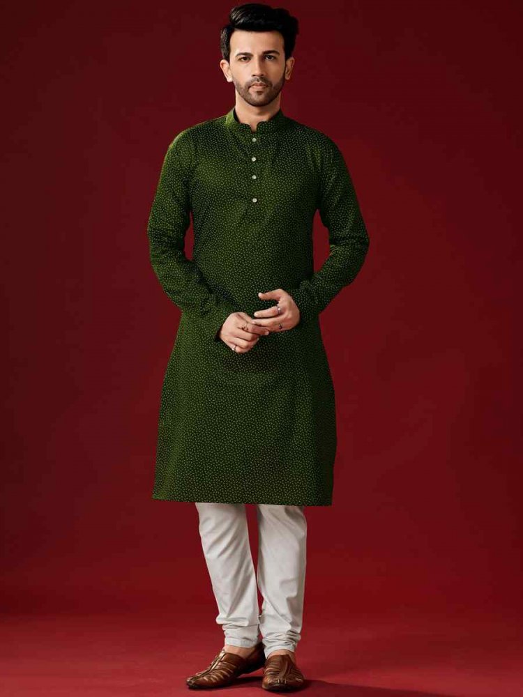 Mahendi Cotton Printed Festival Kurta