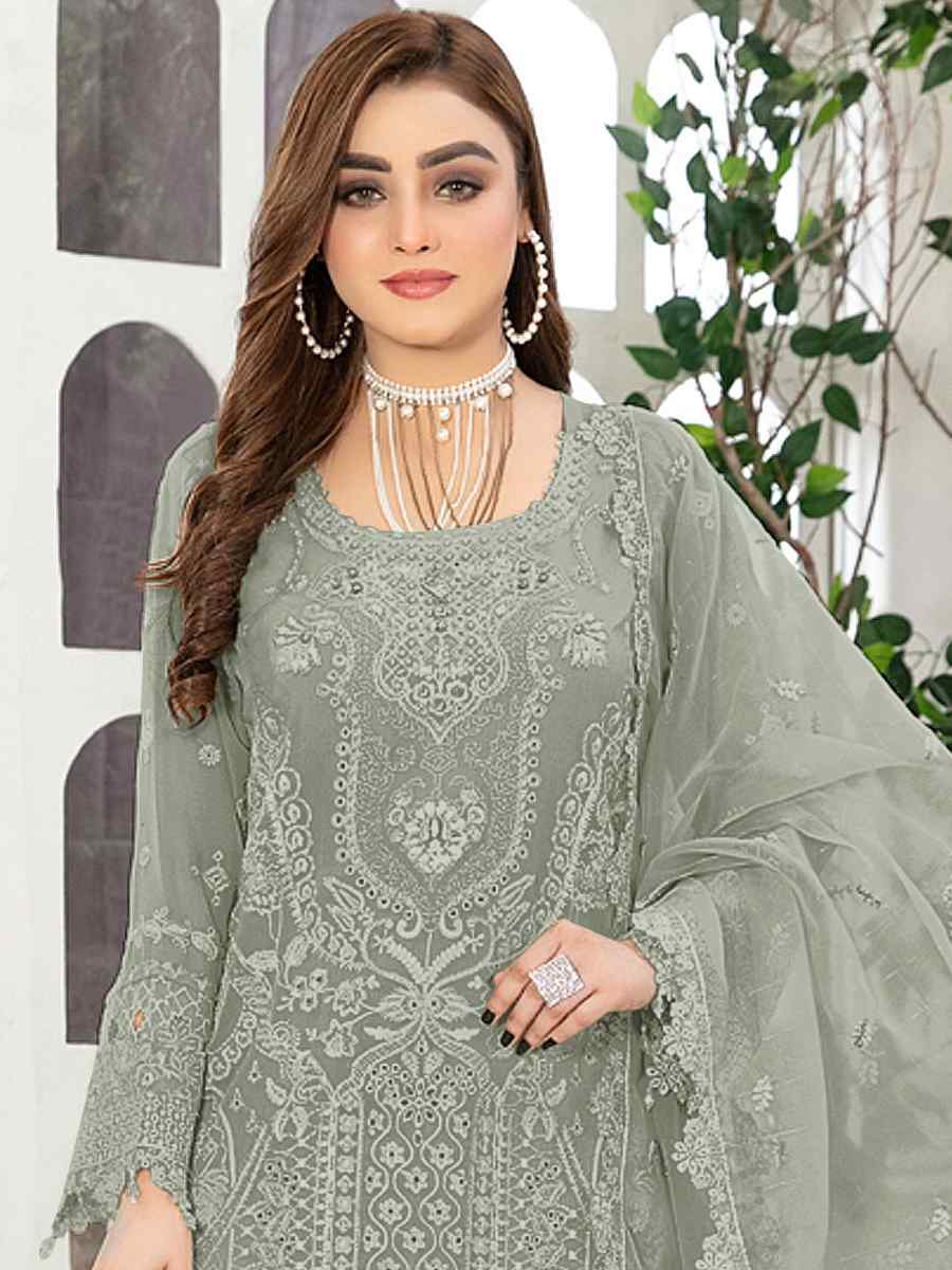 Mahendi Georgette Embroidered Festival Casual Pant Salwar Kameez