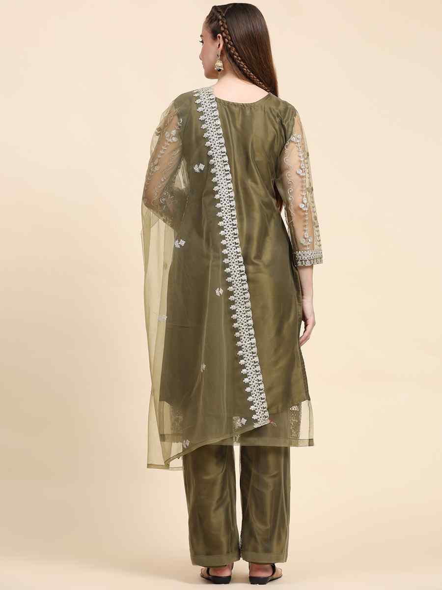 Mahendi Net Embroidered Festival Mehendi Pant Salwar Kameez