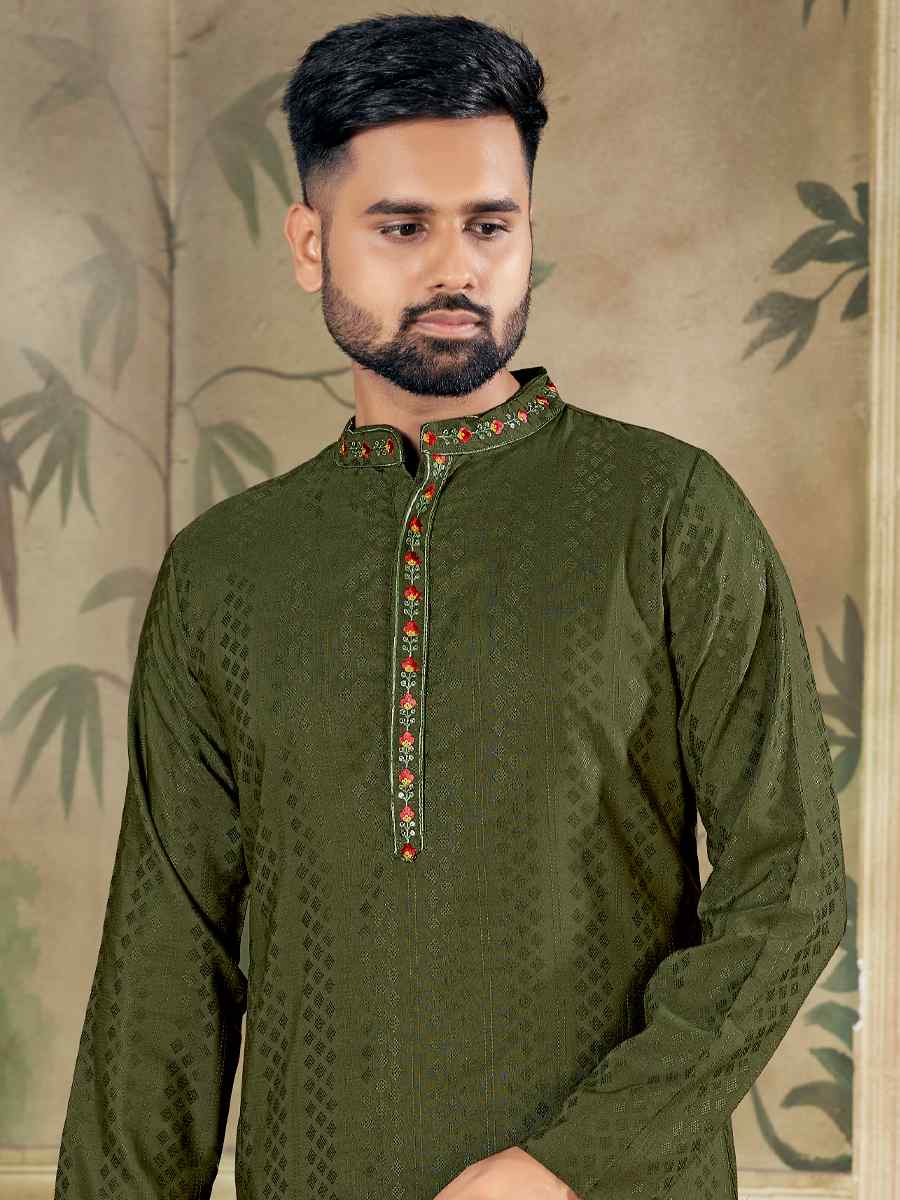 Mahendi Pure Viscose Embroidered Festival Casual Kurta