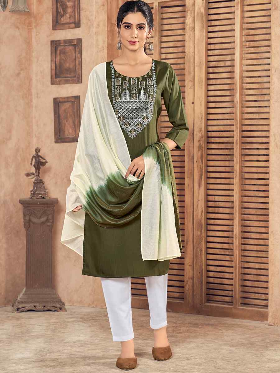 Mahendi Pure Viscose Embroidered Festival Casual Ready Pant Salwar Kameez