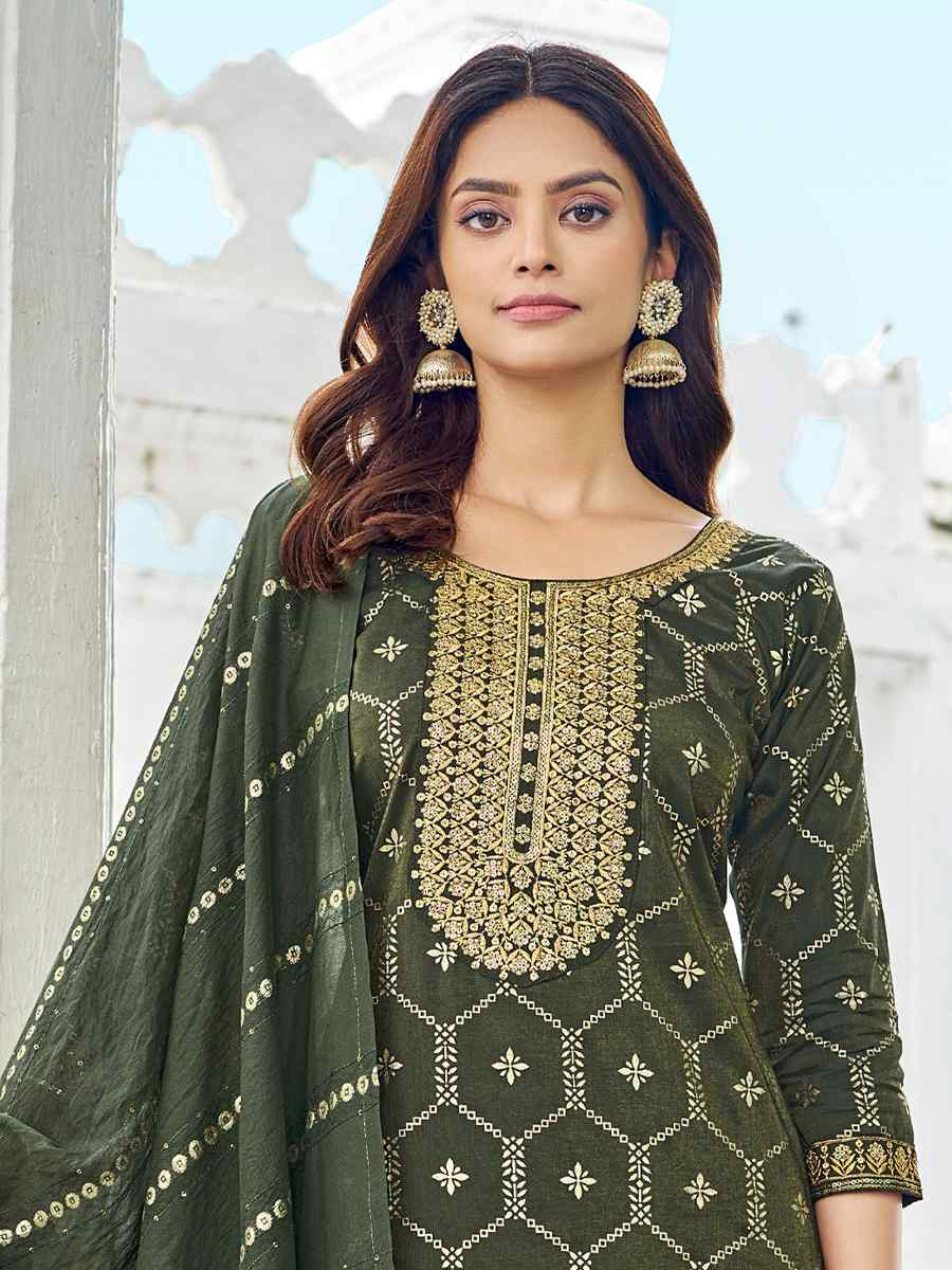 Mahendi Pure Viscose Simmer Roman Embroidery Party Wedding Festival Casual Ready Pant Salwar Kameez