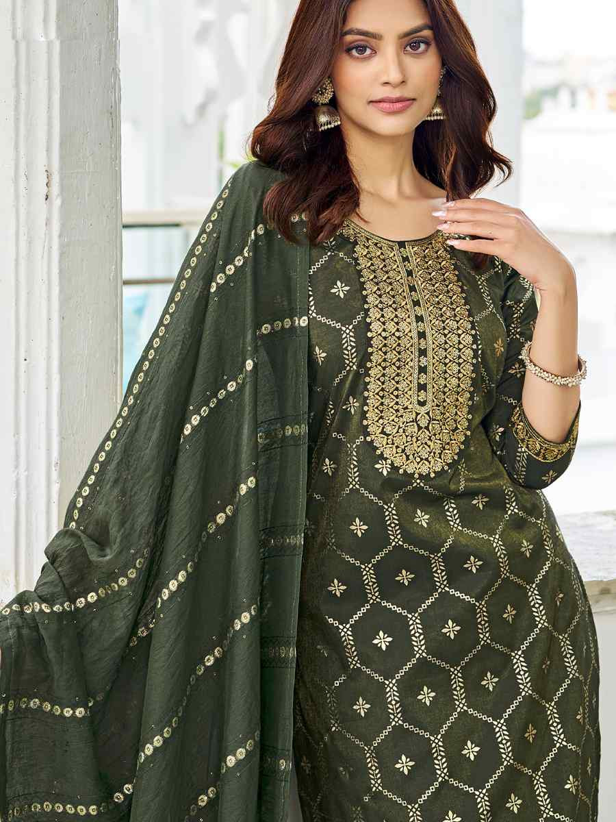 Mahendi Pure Viscose Simmer Roman Embroidery Party Wedding Festival Casual Ready Pant Salwar Kameez