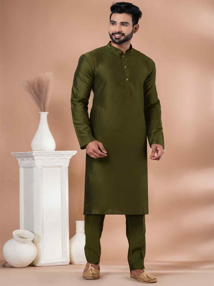 Mahendi Viscose Woven Festival Wedding Kurta