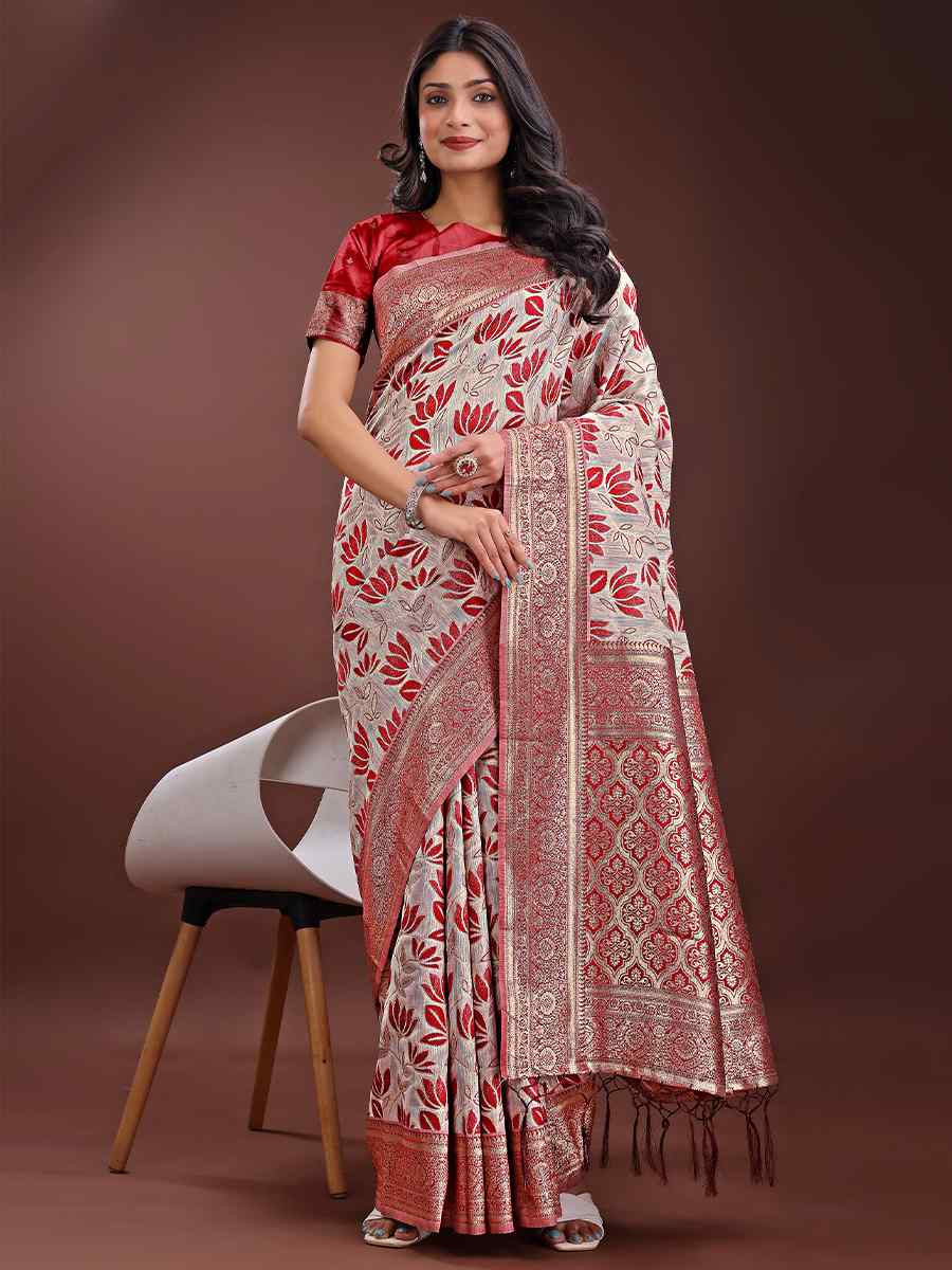 Maroon Linen Cotton Handwoven Festival Wedding Fancy Heavy Border Saree