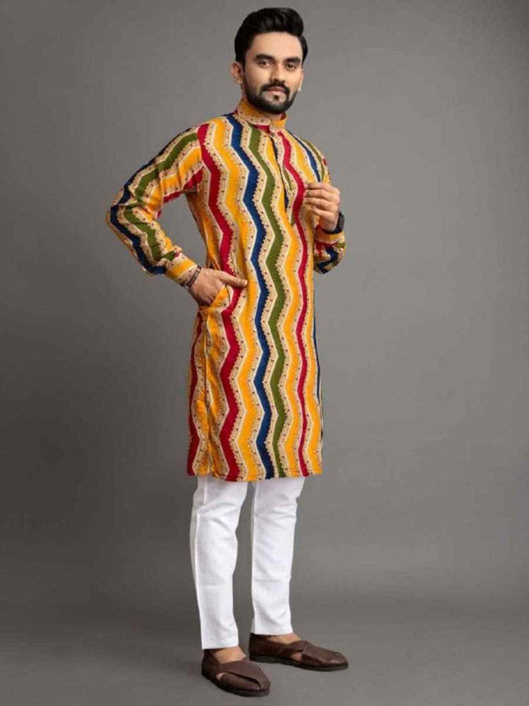 Maroon Premium Soft Cotton Printed Festival Casual Kurta