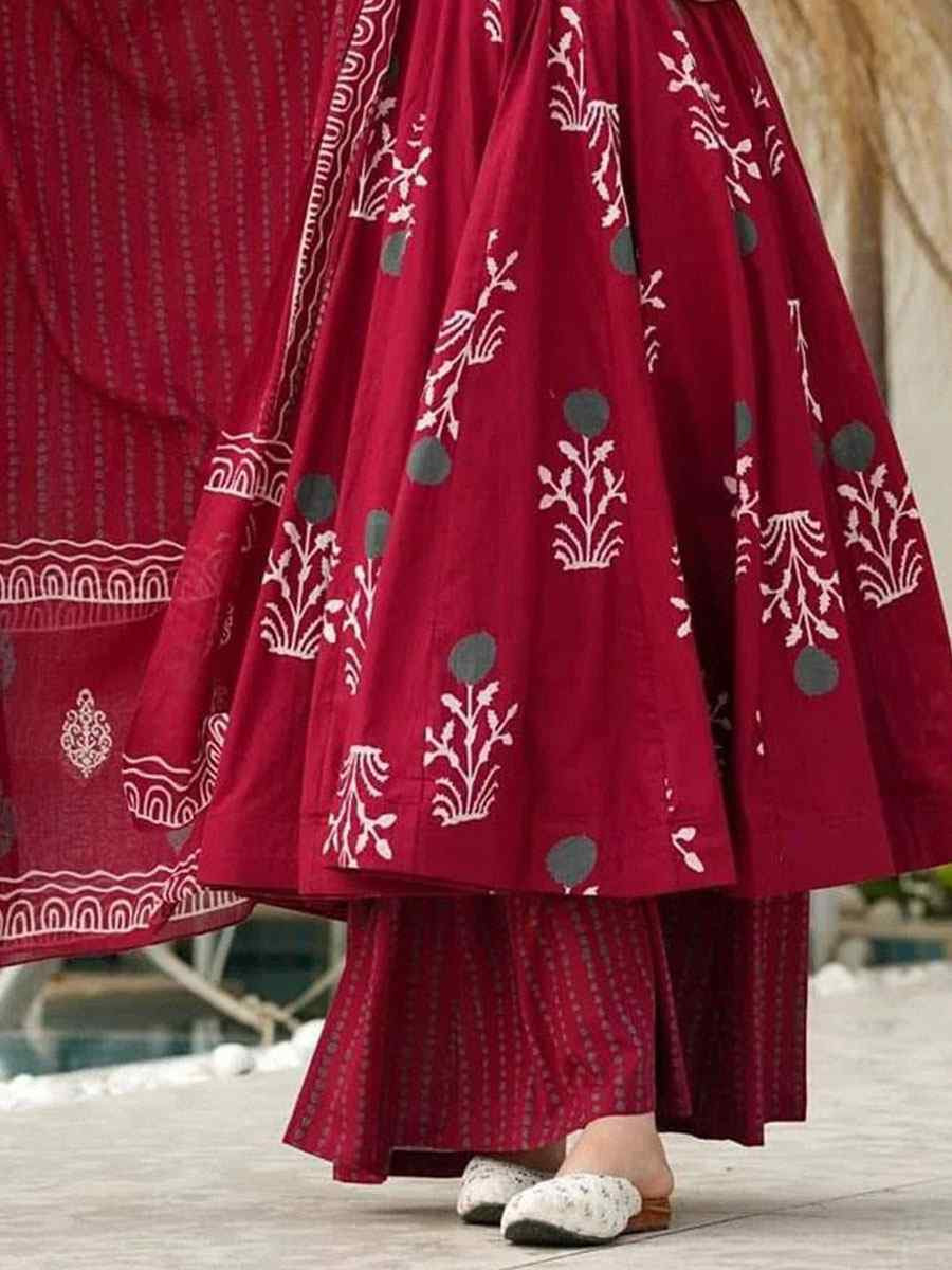 Maroon Rayon Embroidery Party Wedding Festival Casual Ready Anarkali Salwar Kameez
