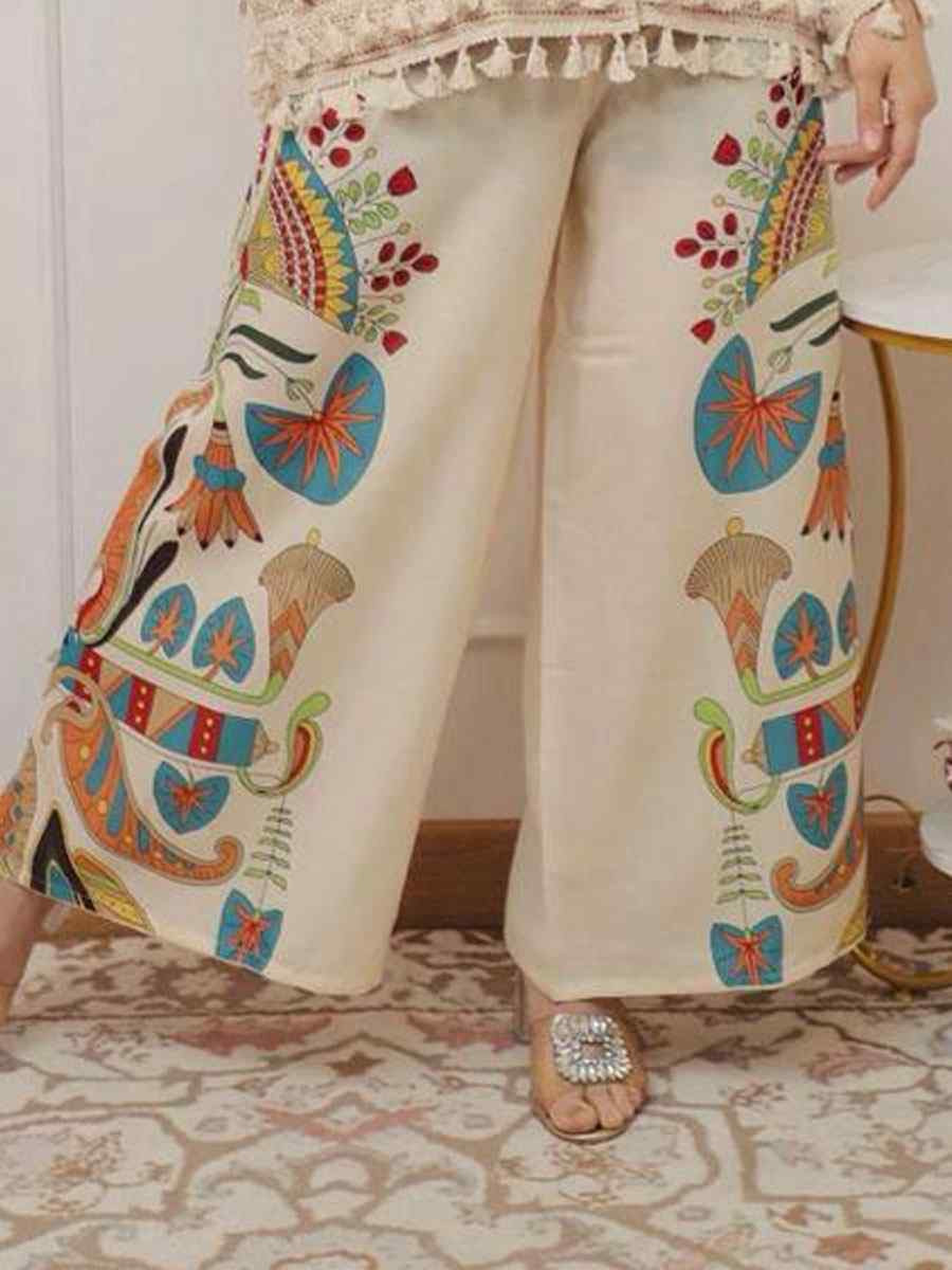 Maroon Rayon Printed Festival Casual Kurti Bottom Women Wear