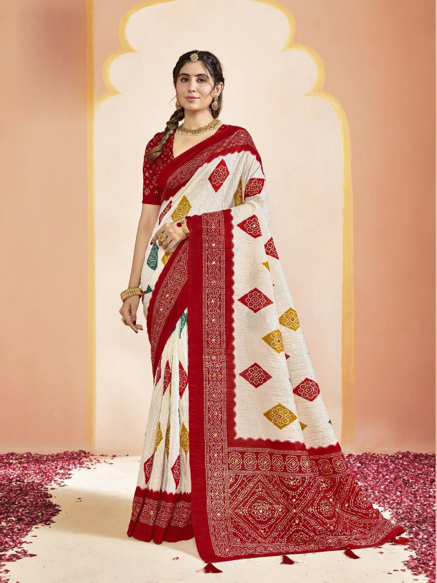 Maroon Silk Printed Stone Work Wedding Reception Party Festival Casual Heavy Border Sarees