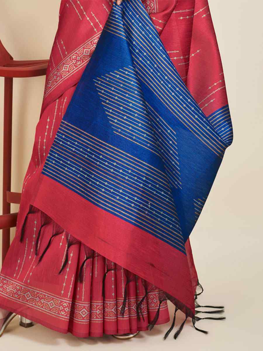 Maroon Sofi Silk Handwoven Wedding Festival Heavy Border Saree